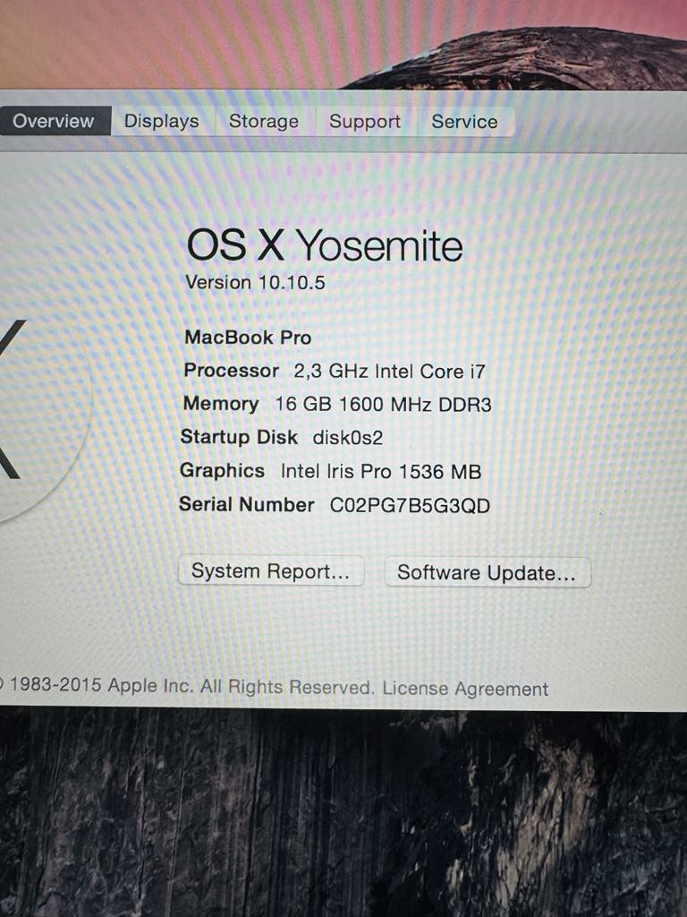 MACBOOK PRO  2014