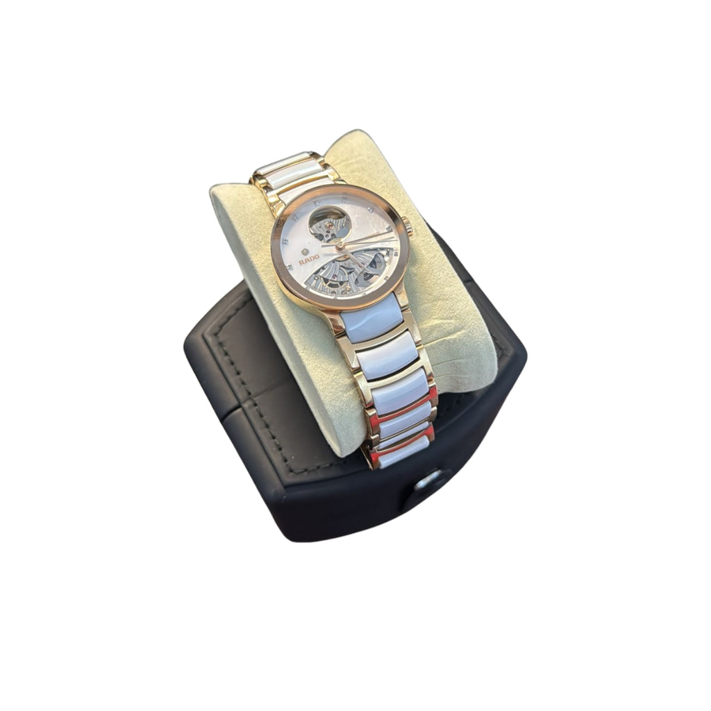 Ceas Dama Rado Centrix Open Heart cu 7 Diamante, Automatic