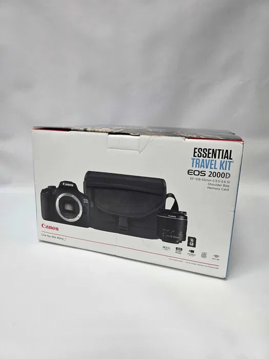 Essential Travel Kit Canon EOS 2000D Obiectv 18-55mm III Nou Desigilat