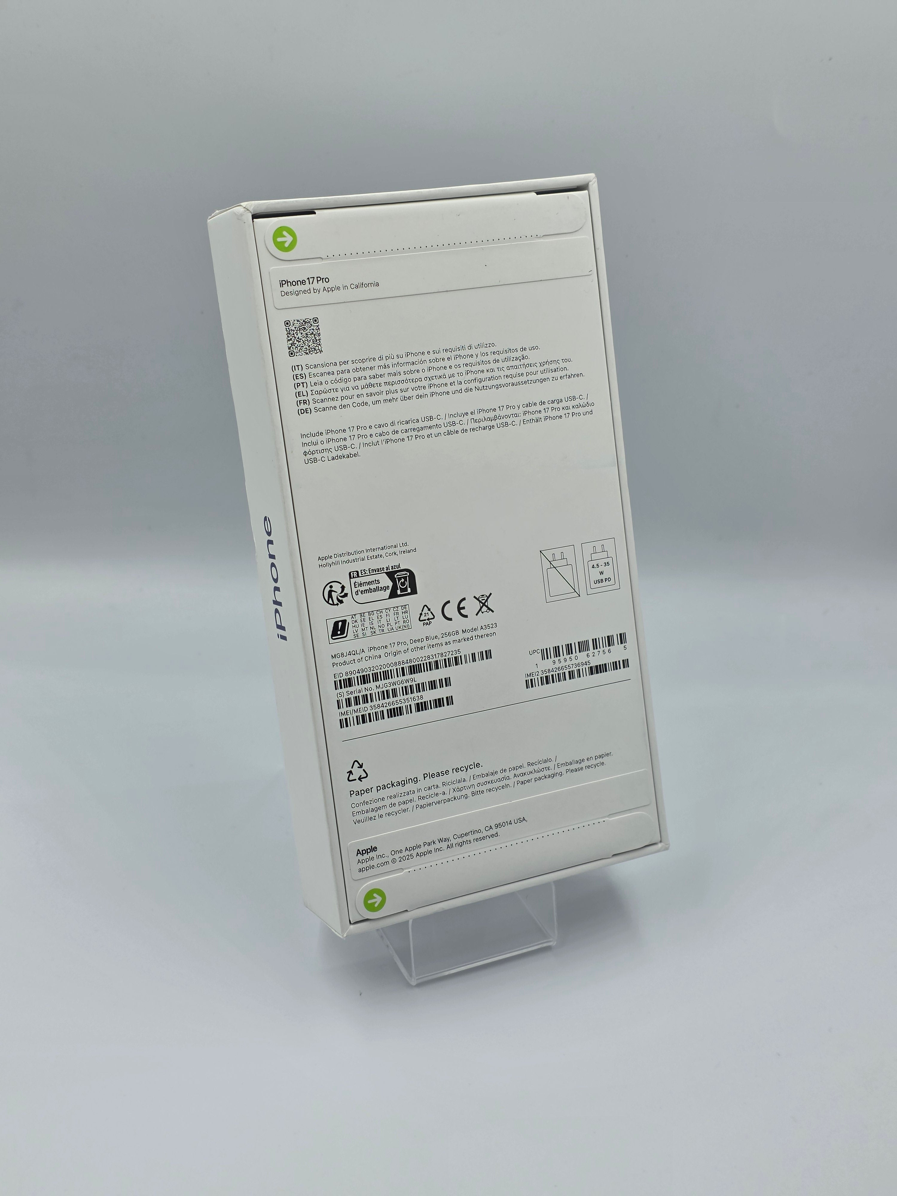 iPhone 17 PRO Blue 256GB Sigilat/Nou