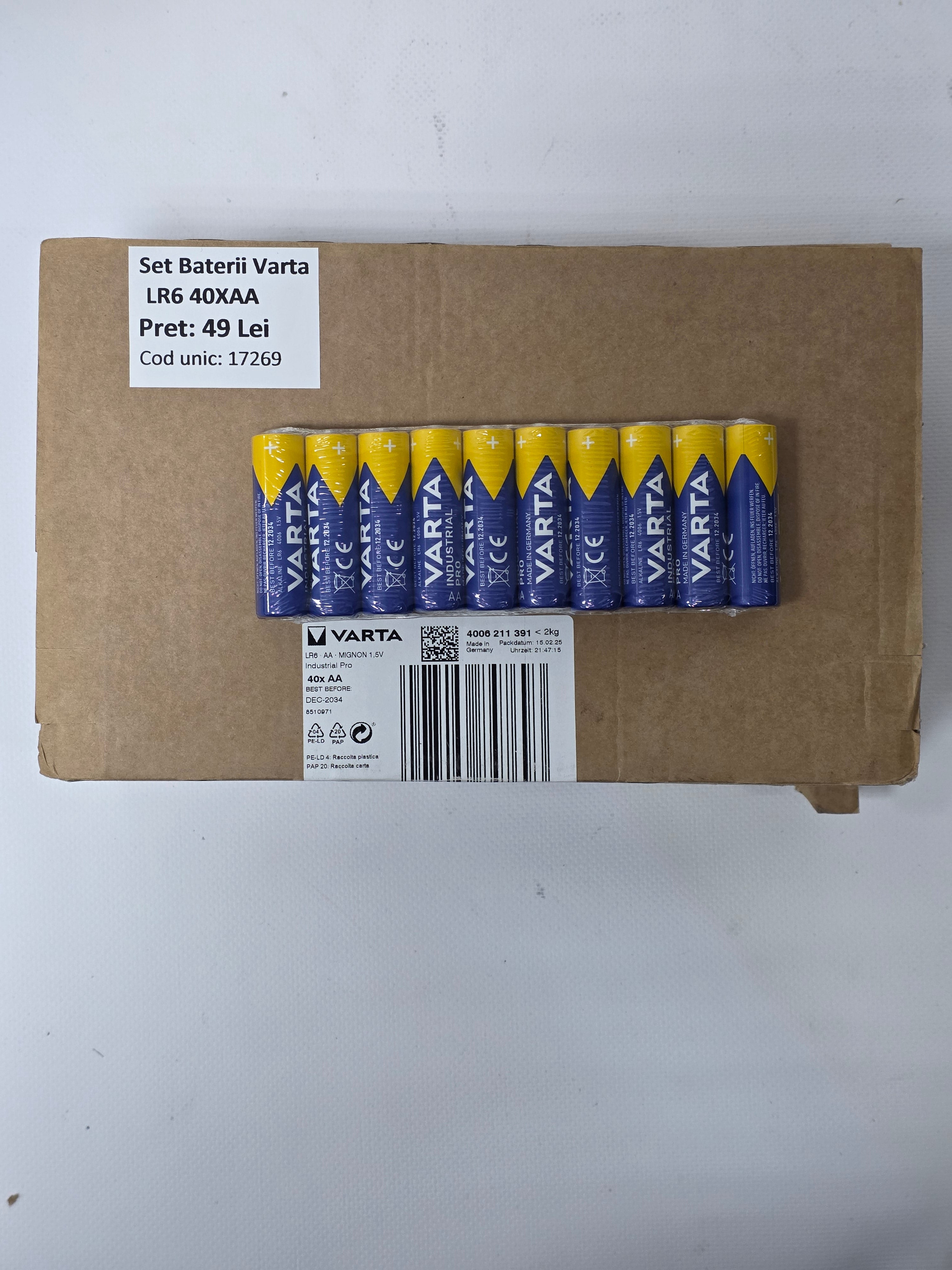 Set Baterii VARTA LR6 40xAA