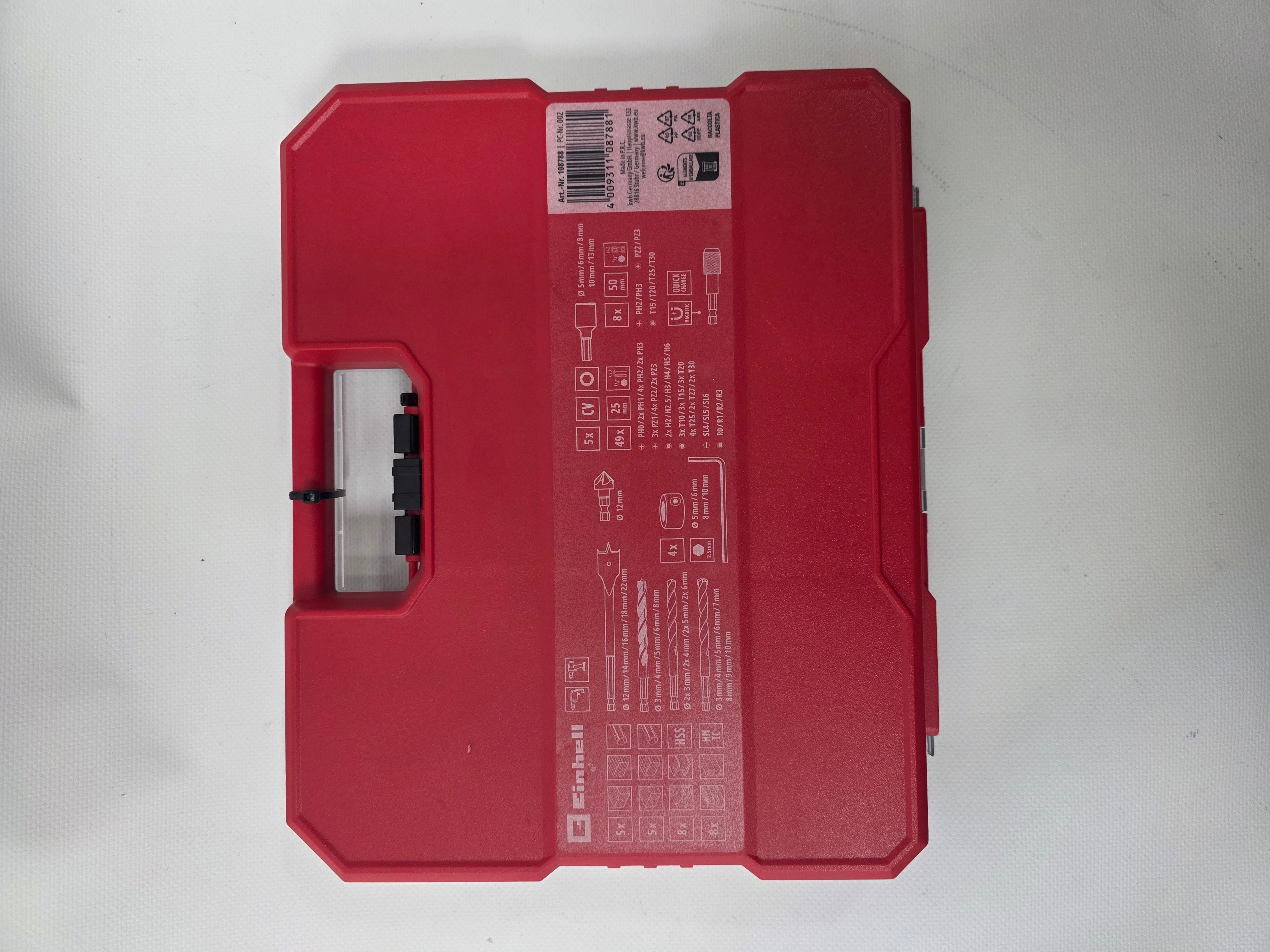 Set 95 biți/biți de impact/burghie Einhell XL-CASE LS, 95 piese
