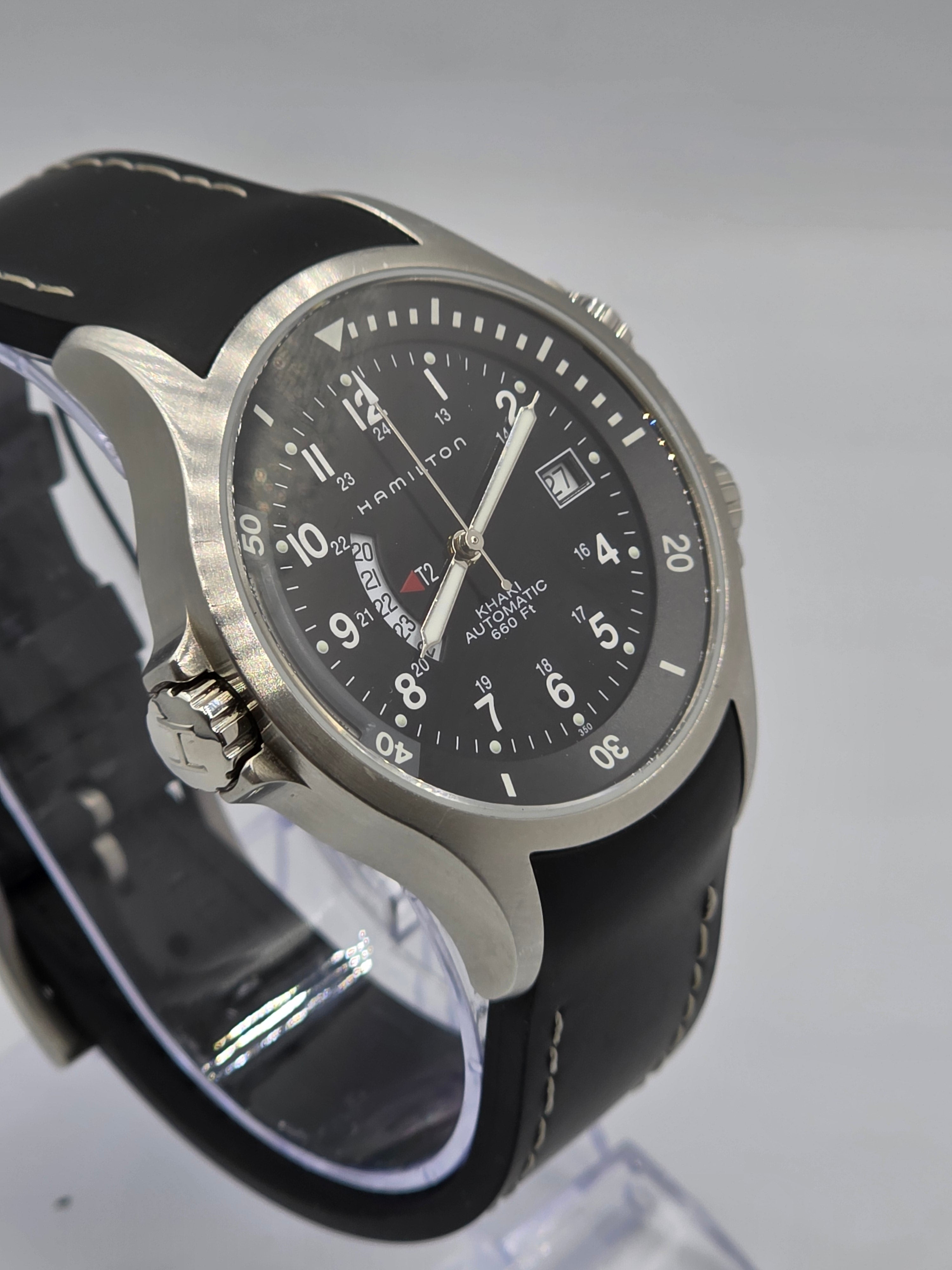 Ceas Barbatesc Hamilton Khaki Navy GMT Automatic