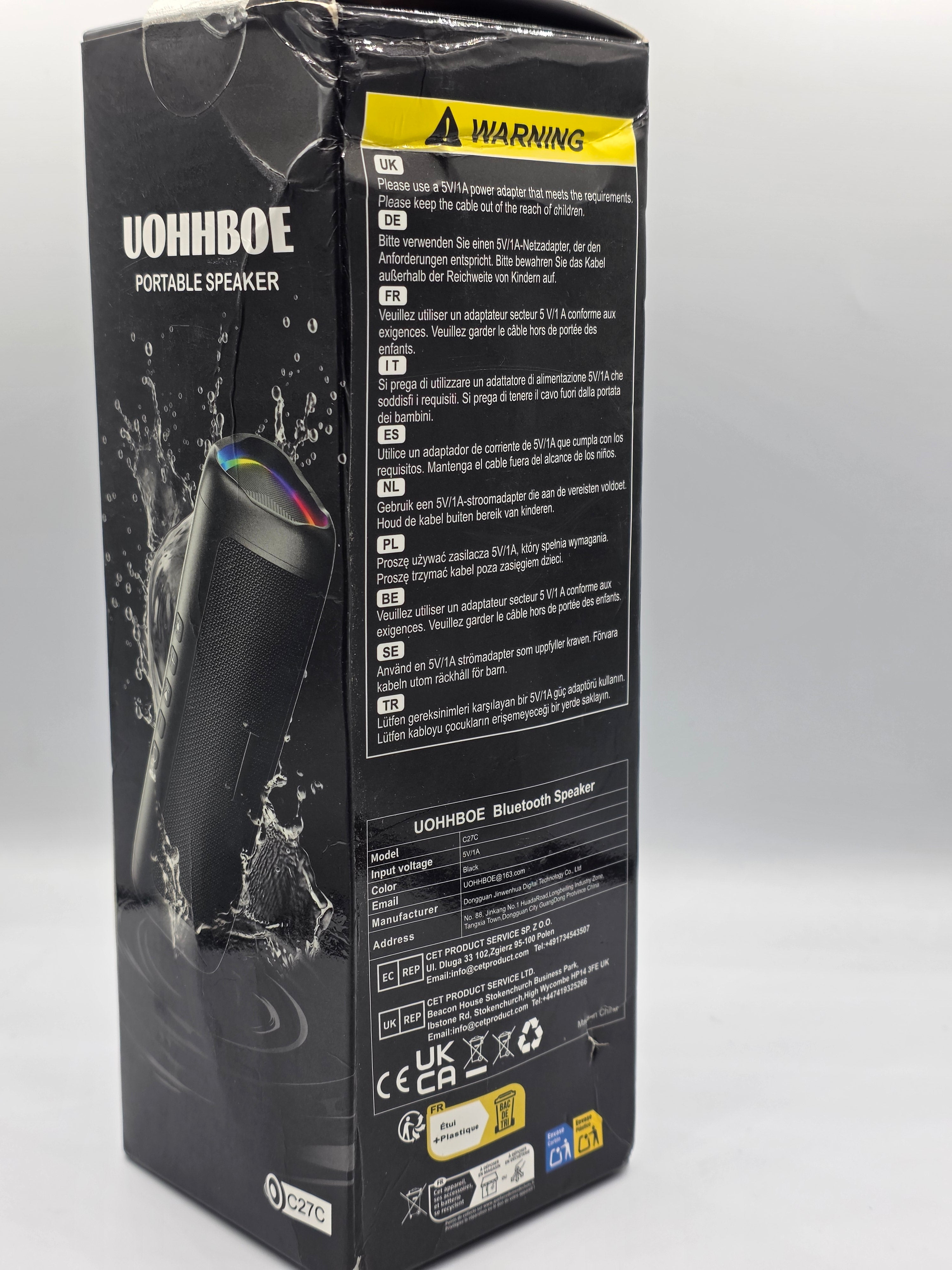 Boxa Portabila Rezistenta la Apa Uohhboe Speaker C27C NOUA