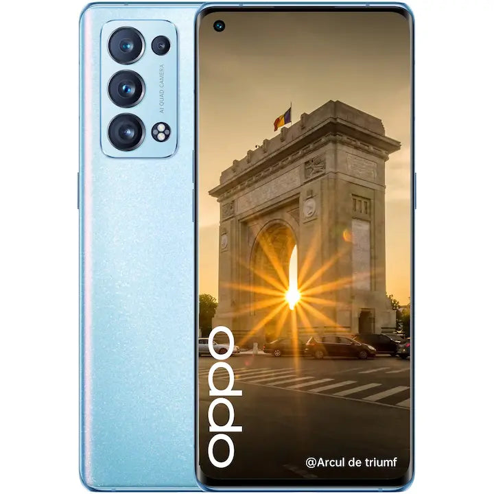 Telefon mobil OPPO Reno 6 Pro, 256GB, 12GB RAM, Dual SIM, 5G, Arctic Blue
