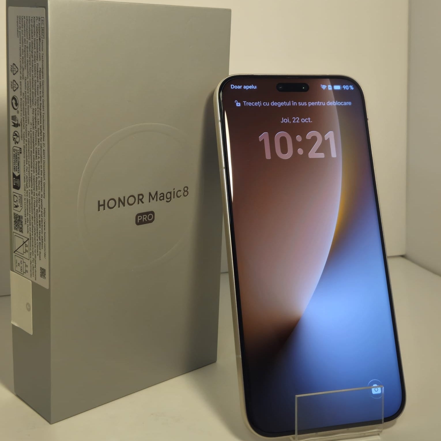HONOR Magic8 Pro – 512GB, Gold (Auriu), Full Box, Baterie 100%, 0 Cicluri de Încărcare