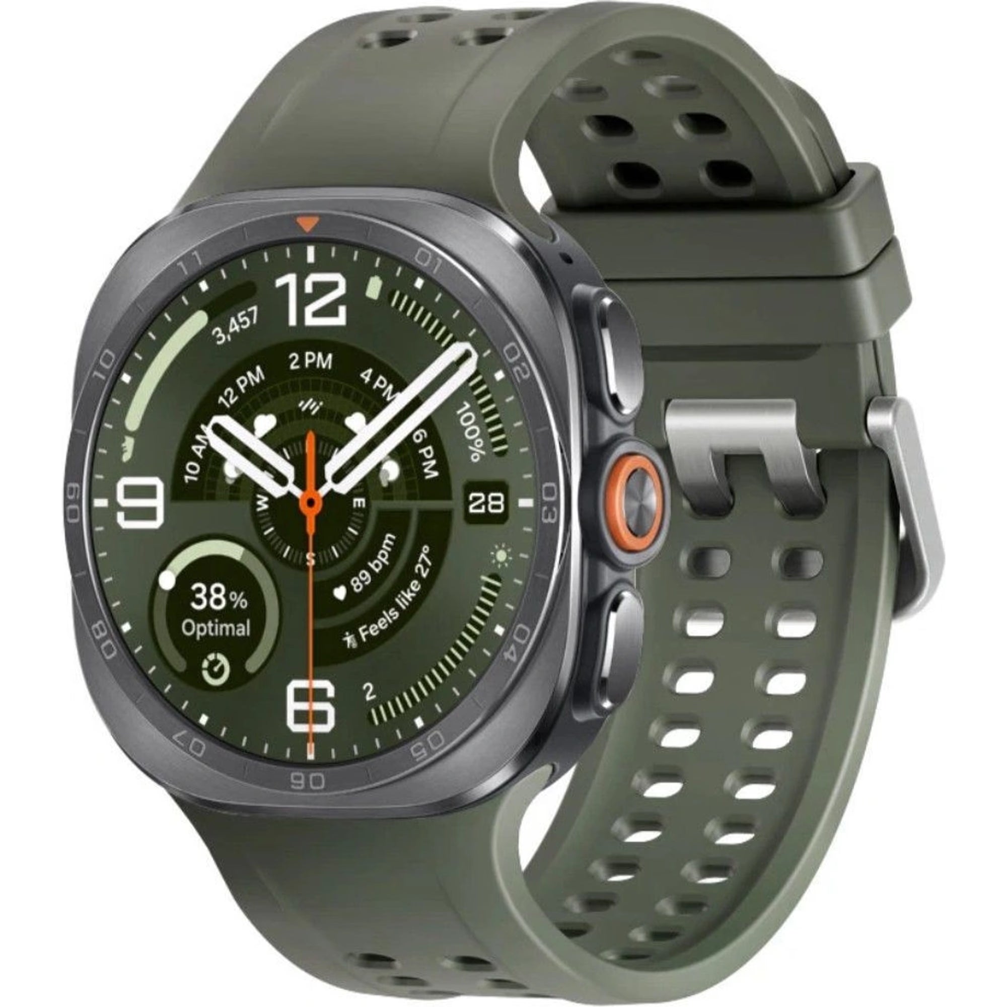 Smartwatch Samsung Galaxy Watch Ultra 2, Titanium Silver, Curea Olive