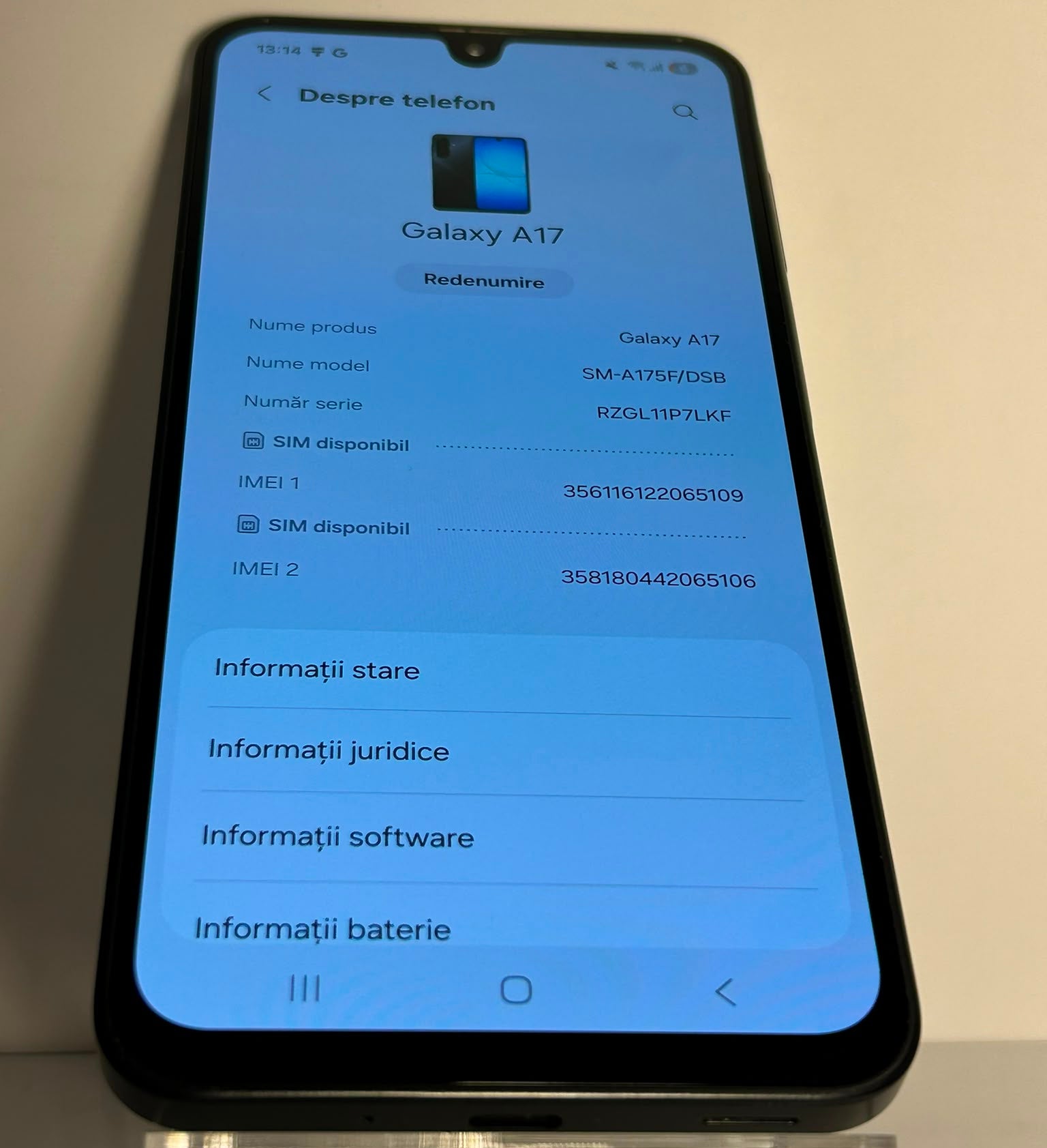 Samsung Galaxy A17 128GB / 4GB RAM Negru – Ca Nou