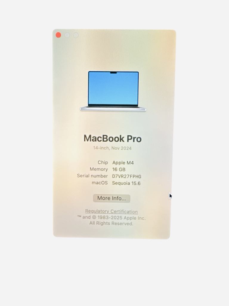 Laptop APPLE MacBook Pro 14, Apple M4, 14.2