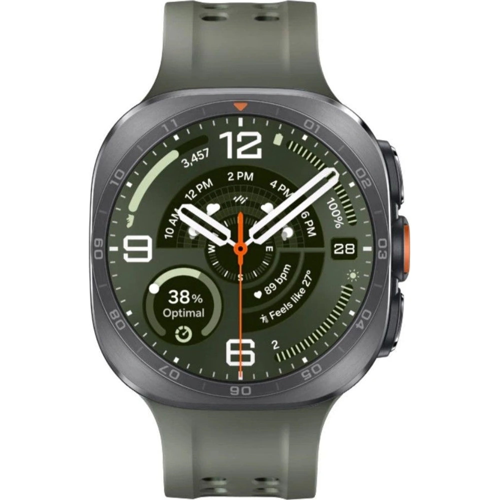 Smartwatch Samsung Galaxy Watch Ultra 2, Titanium Silver, Curea Olive