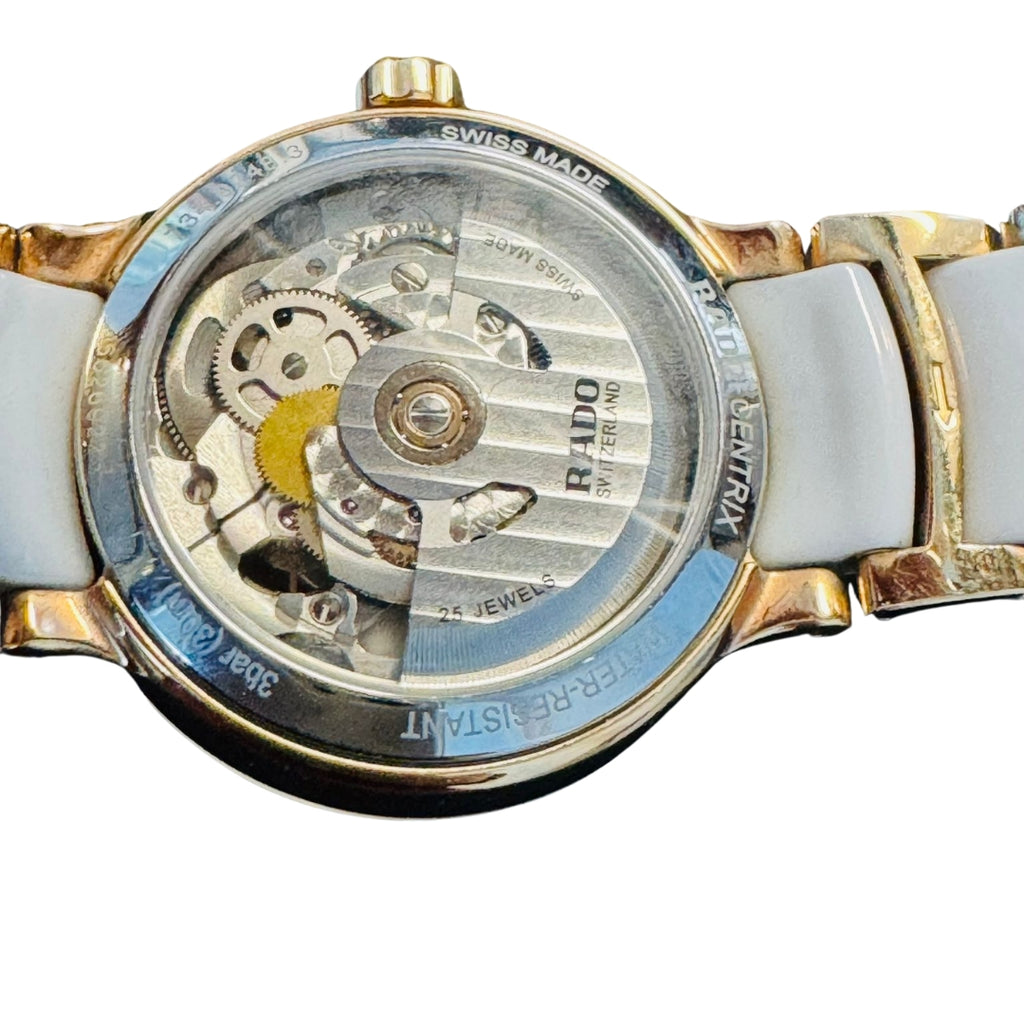 Ceas Dama Rado Centrix Open Heart cu 7 Diamante, Automatic