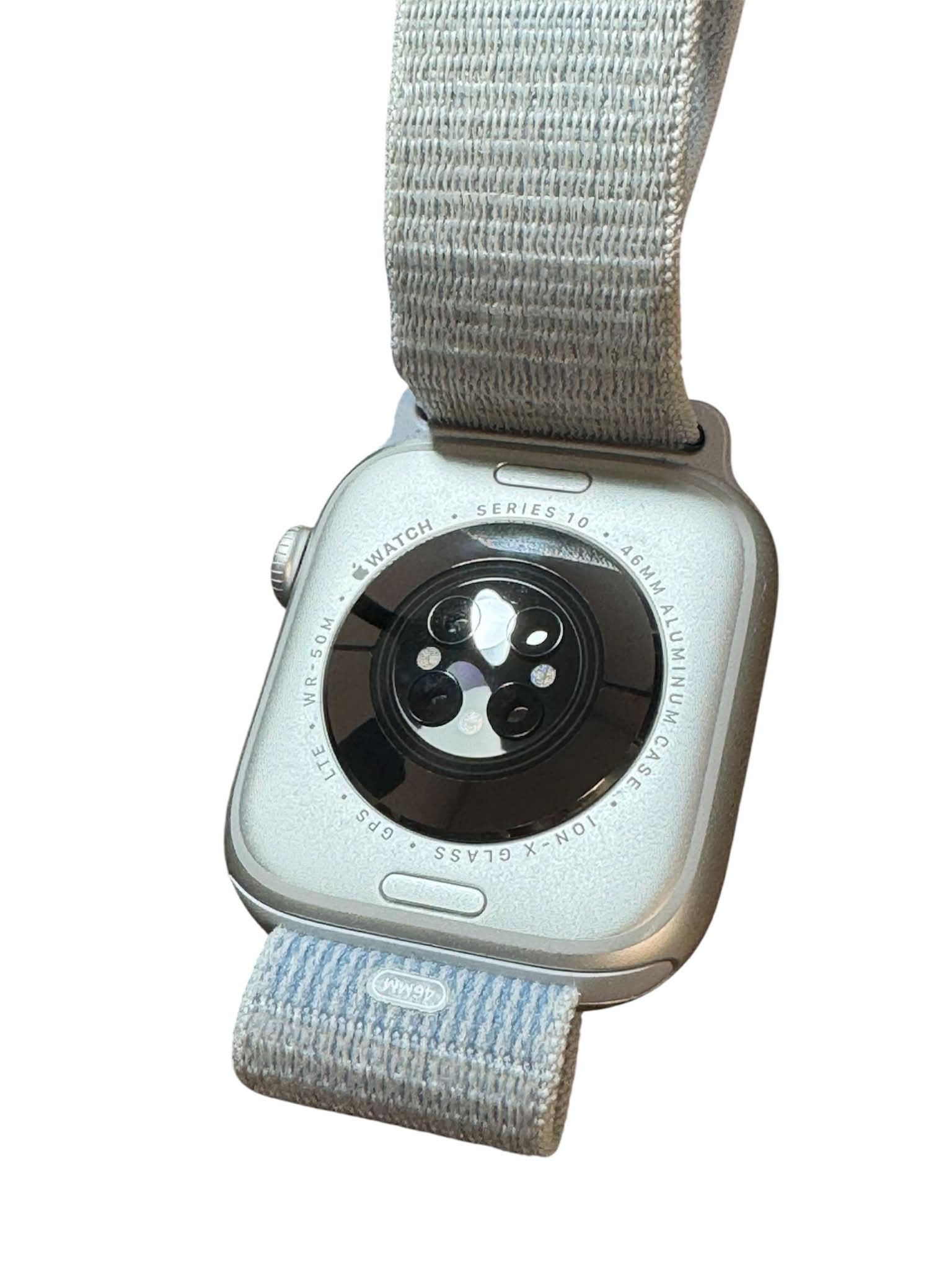 Apple Watch Series 10 46mm LTE – Aluminiu Alb | 98% Baterie | Stare Excelentă