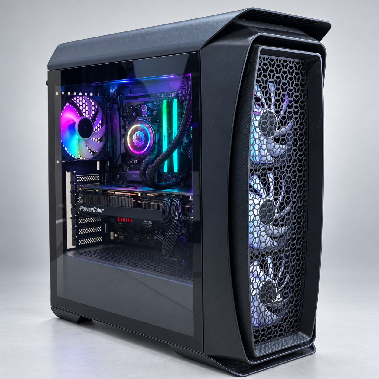 PC Gaming AMD Ryzen 5 5500, RX 7800 XT 16GB, 32GB RAM, MSI B550 + Tastatură și Mouse