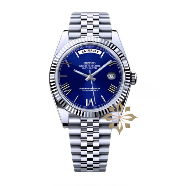 Ceas Seiko Custom Day-Date Blue Roman Numeral, Automatic, Miyota – Bărbați