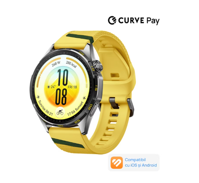Smartwatch Huawei Watch GT 7, 46mm, AMOLED, GPS, Yellow