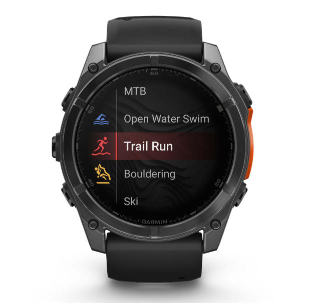 Smartwatch Garmin Fenix 8 AMOLED 51mm GPS Wi-Fi Android iOS Oțel Inoxidabil Slate Gray cu Curea Silicon Neagră