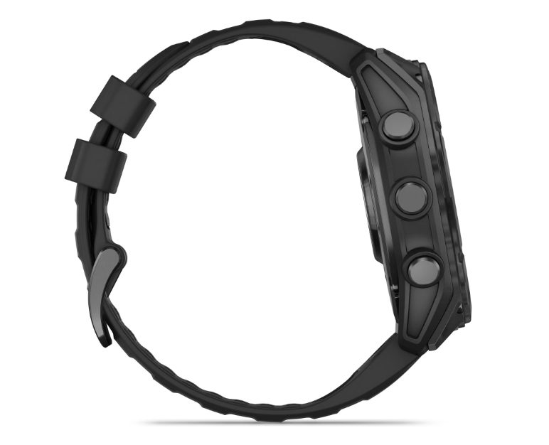 Smartwatch Garmin Fenix 8 AMOLED 51mm GPS Wi-Fi Android iOS Oțel Inoxidabil Slate Gray cu Curea Silicon Neagră