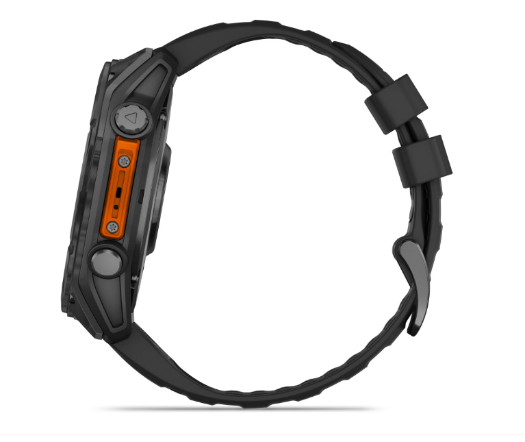 Smartwatch Garmin Fenix 8 AMOLED 51mm GPS Wi-Fi Android iOS Oțel Inoxidabil Slate Gray cu Curea Silicon Neagră