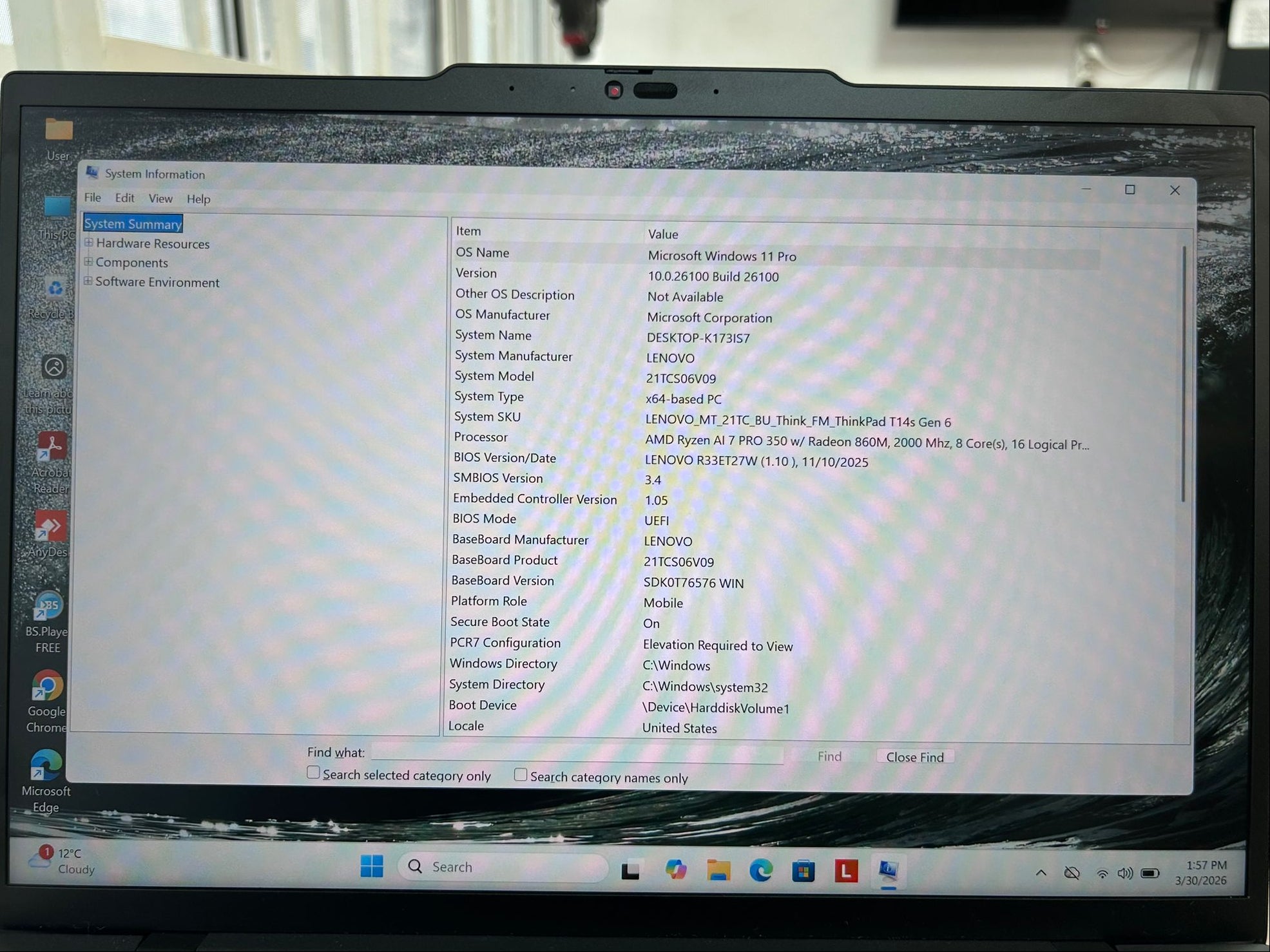 Lenovo ThinkPad T14s Gen 6 (21TC) – AMD Ryzen™ AI 7 PRO 360, 32GB RAM, SSD 512GB