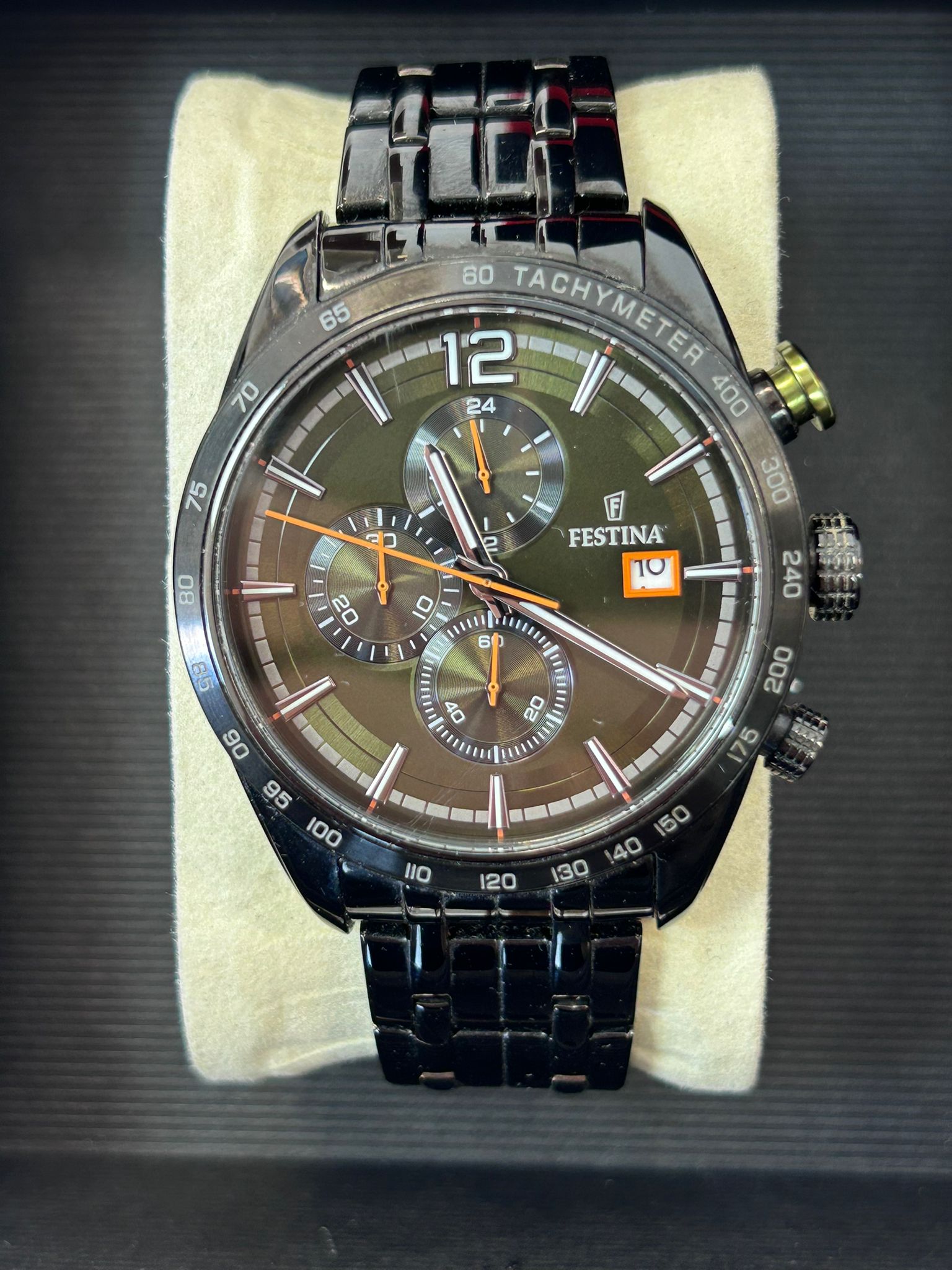 Ceas Festina F20344 Tachymeter Cronograf Bărbați – Negru |