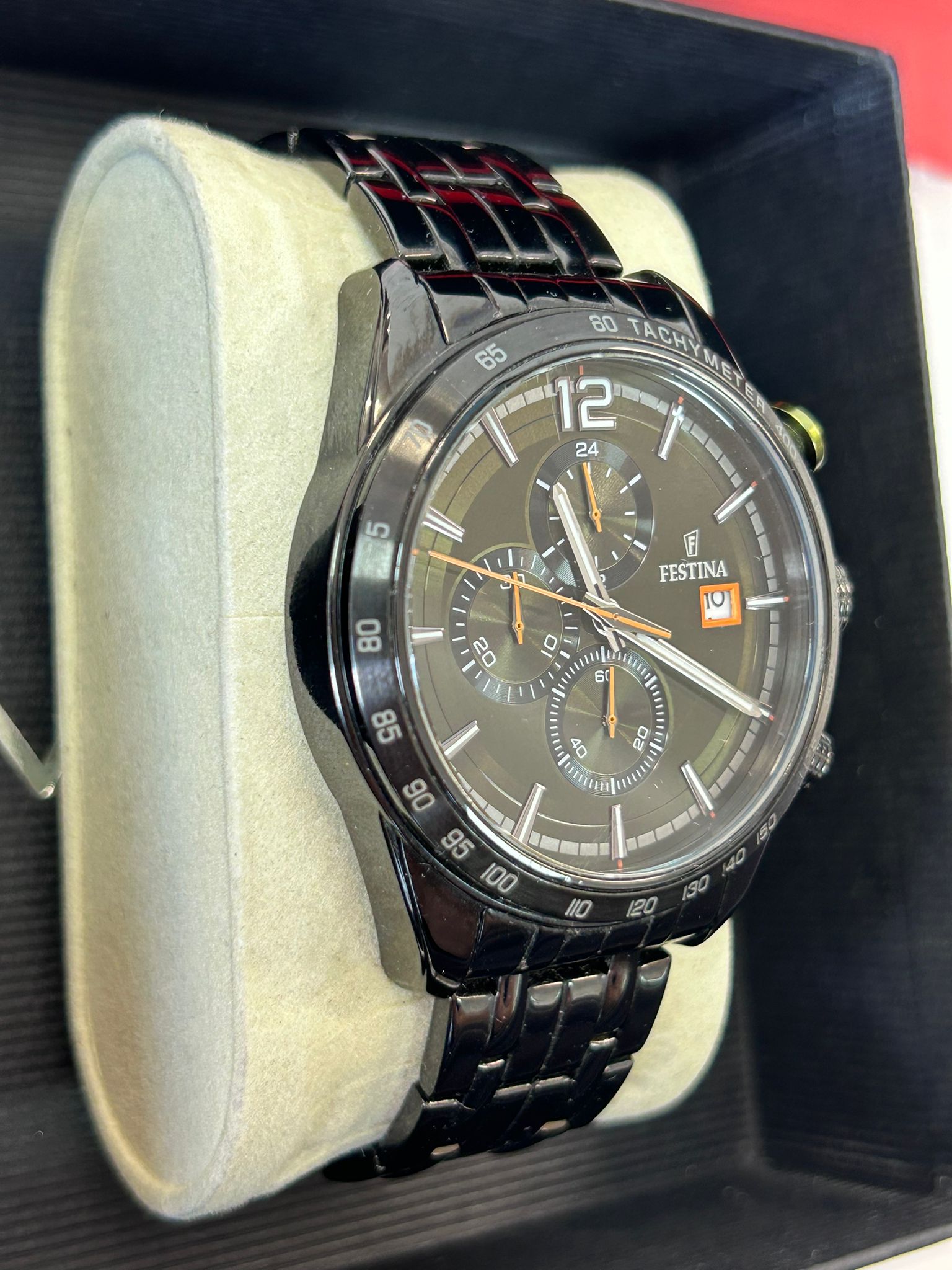 Ceas Festina F20344 Tachymeter Cronograf Bărbați – Negru |