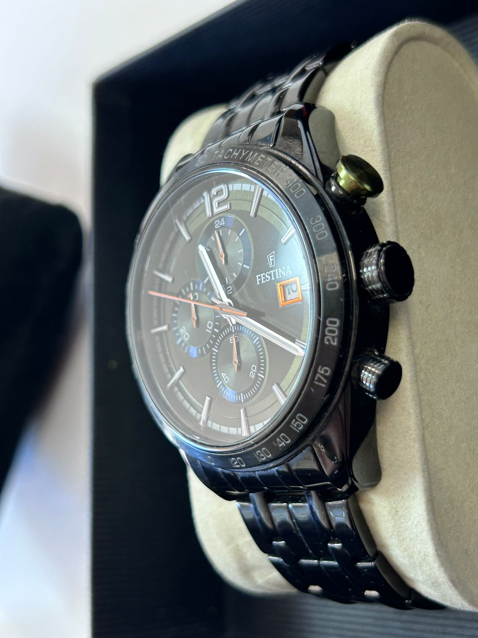 Ceas Festina F20344 Tachymeter Cronograf Bărbați – Negru |