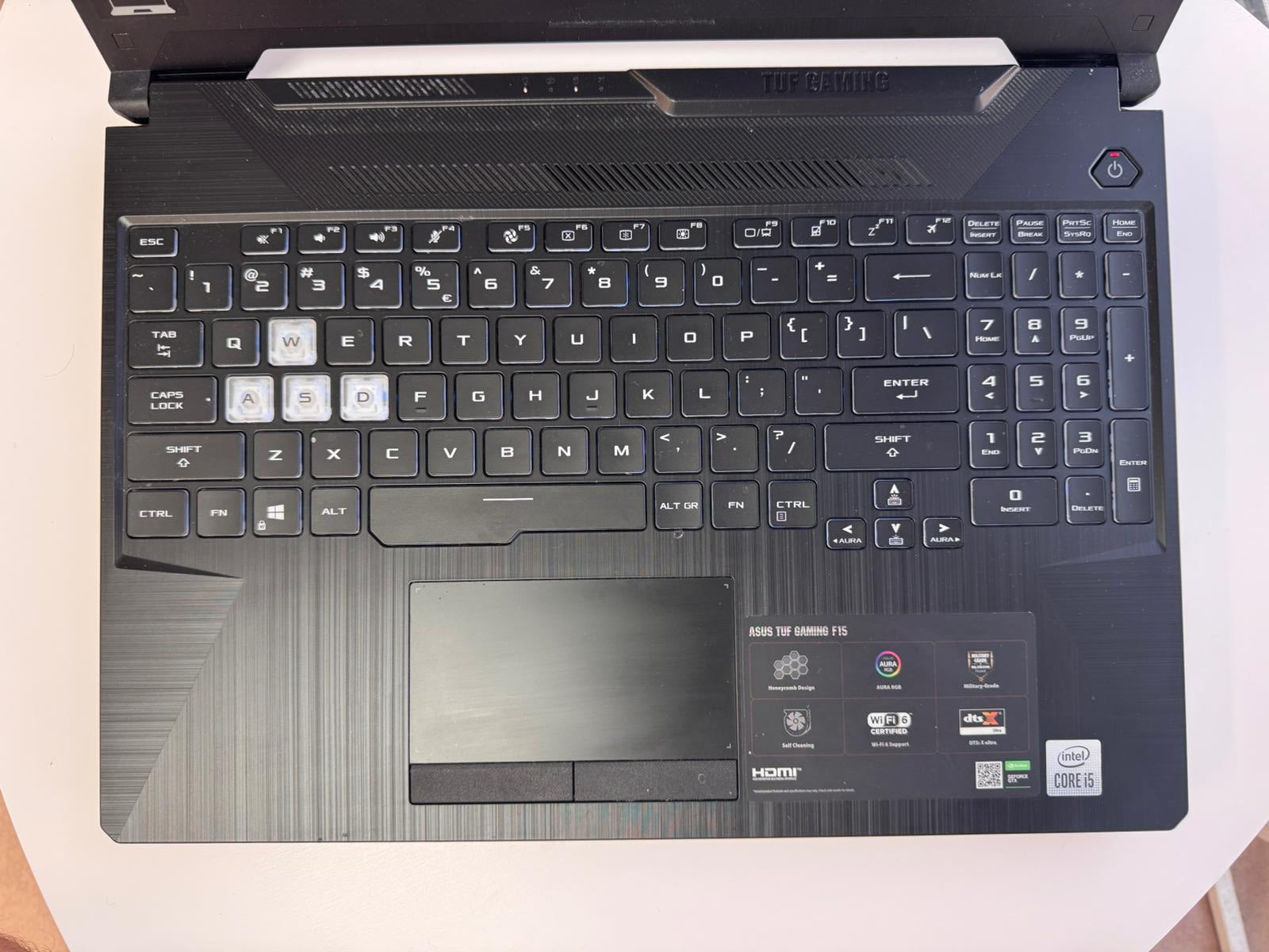 Laptop ASUS TUF F15 Gaming, Intel Core i5-10300H, GTX 1650 Ti, 8GB RAM, SSD 256GB, 144 Hz