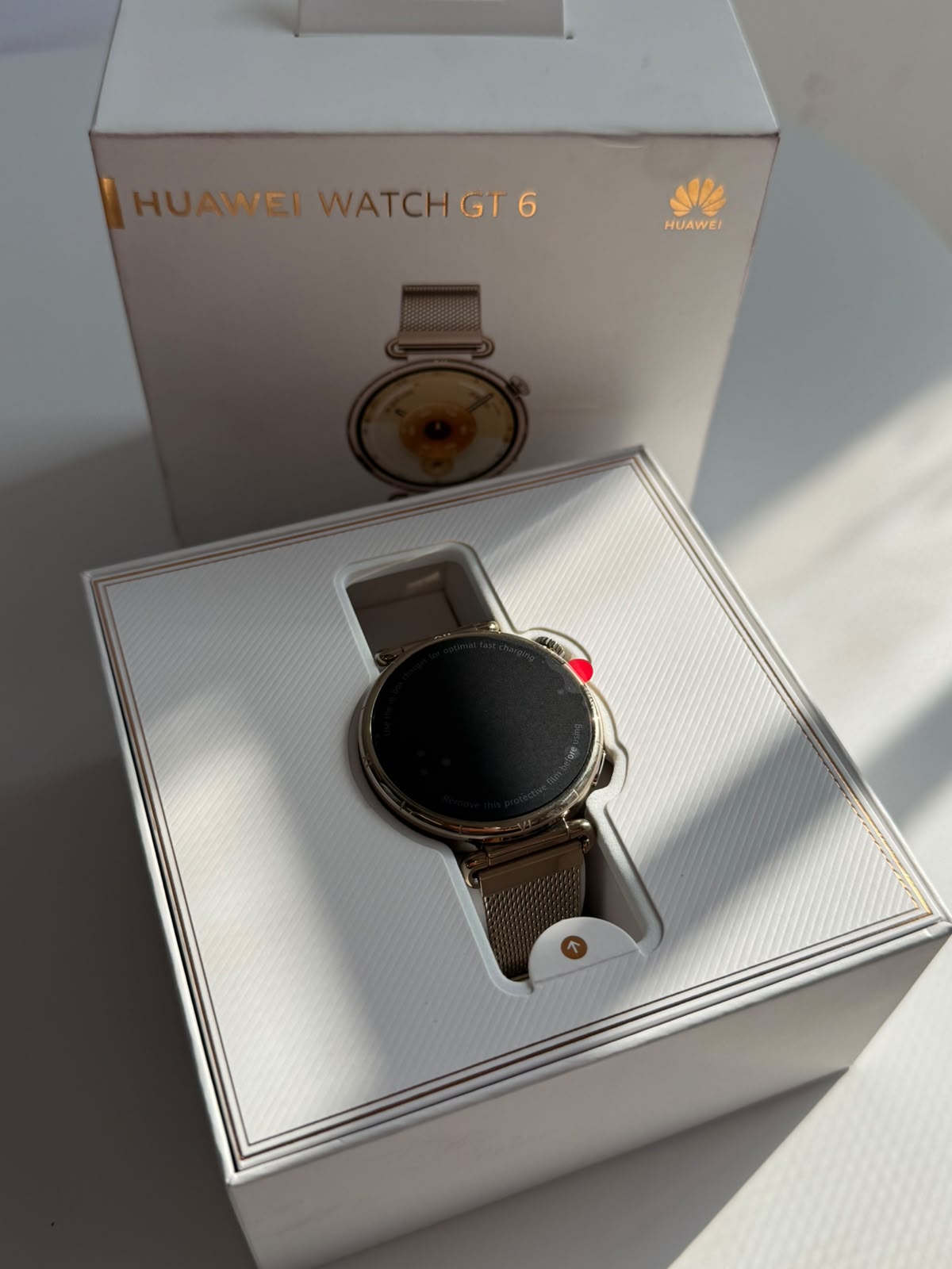 Smartwatch HUAWEI Watch GT 6, 41mm, GPS, Android/iOS, Gold Milanese Strap