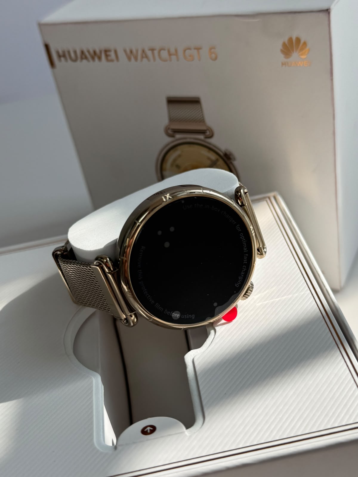 Smartwatch HUAWEI Watch GT 6, 41mm, GPS, Android/iOS, Gold Milanese Strap