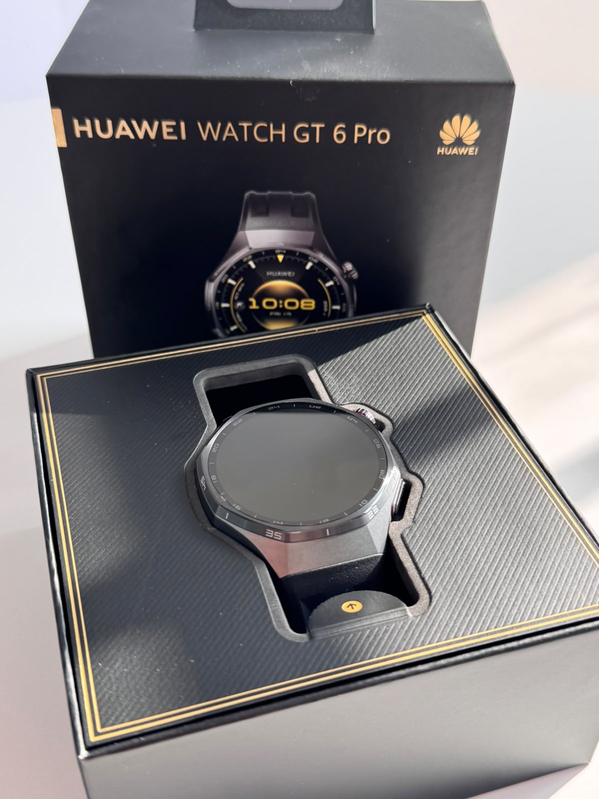 Smartwatch HUAWEI Watch GT 6 Pro, 46mm, GPS, Android/iOS, Black Fluoroelastomer Strap