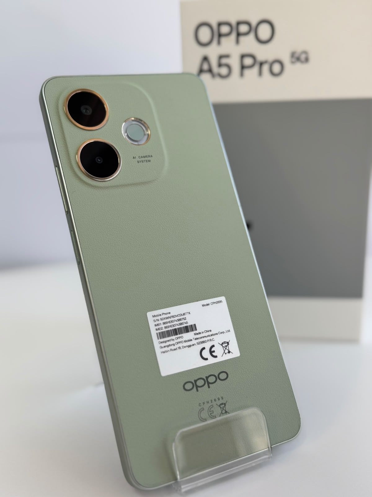 Telefon OPPO A5 Pro 5G, 256GB, 8GB RAM, Dual SIM, Olive Green