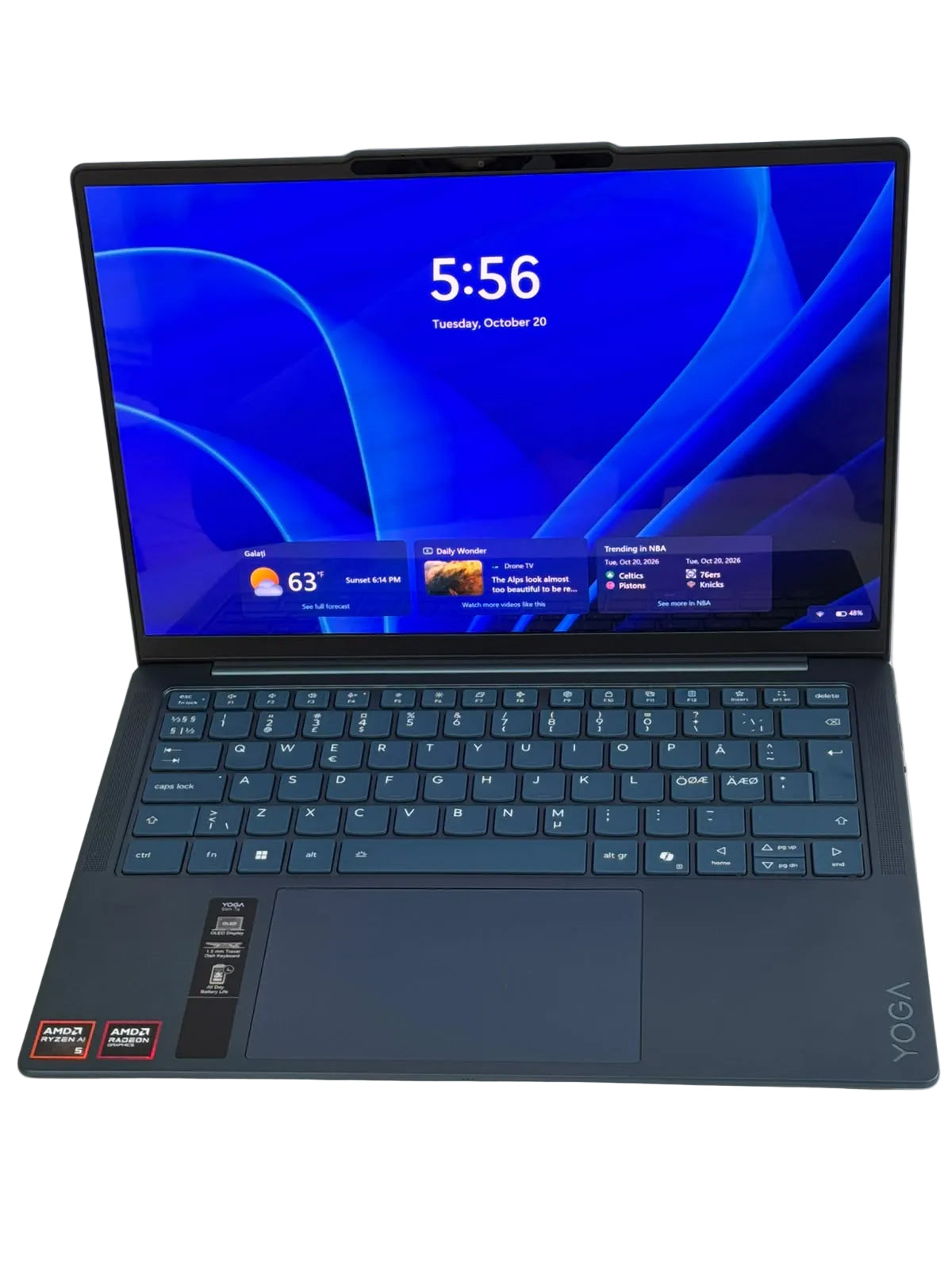 Laptop Lenovo Yoga Aura Edition, OLED, AMD Ryzen AI 5 430, 16GB RAM, 512GB SSD, Blue