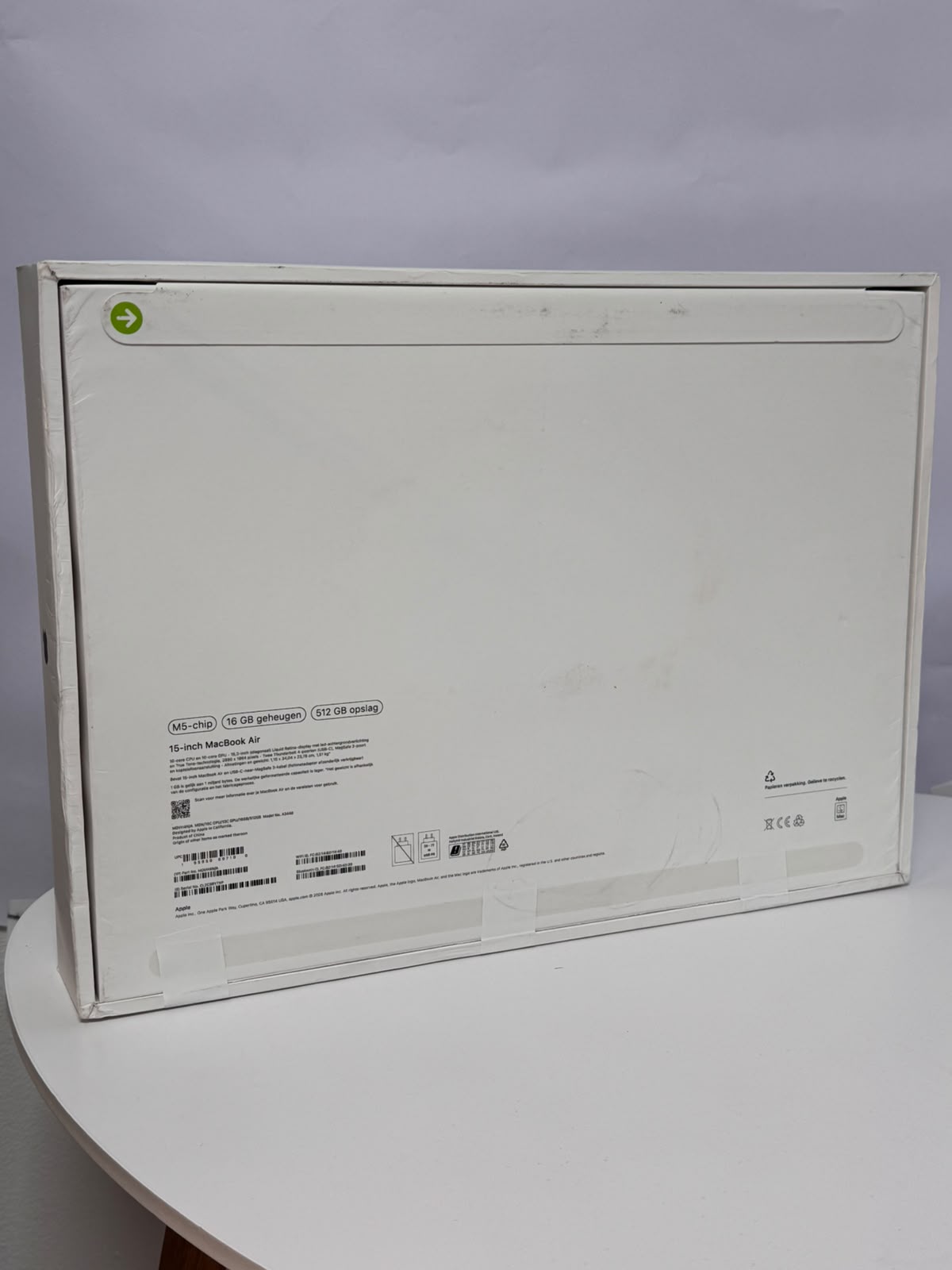 Laptop Apple MacBook Air 15,3”, M5, 16GB RAM, 512GB SSD, Liquid Retina
