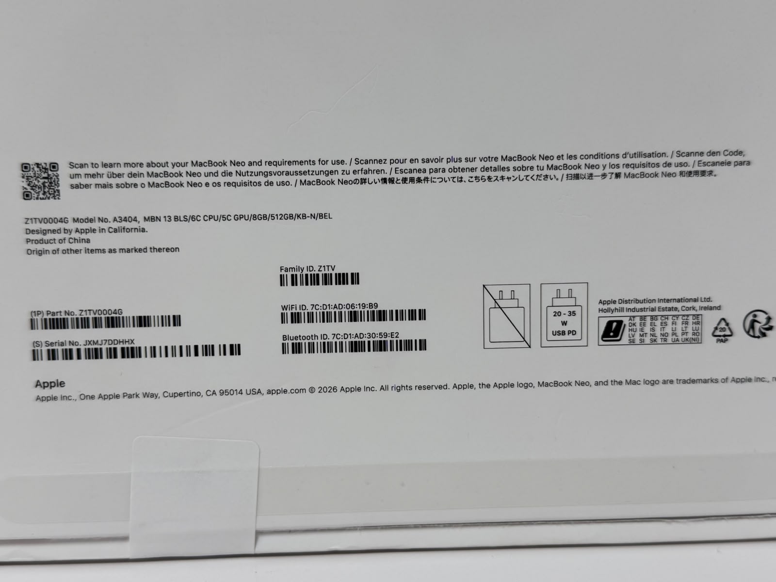 Laptop Apple MacBook Neo 13”, 8GB RAM, 512GB SSD, Blush (Roz), Procesor Apple A18 Pro
