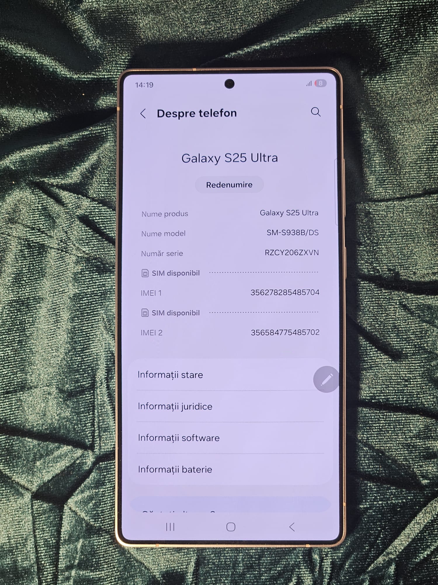 Samsung Galaxy S25 Ultra, 256GB, 12GB Ram