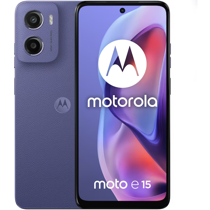 Motorola Moto E15 Fresh Lavender 64GB 2GB RAM Dual SIM 4G – Smartphone Accesibil